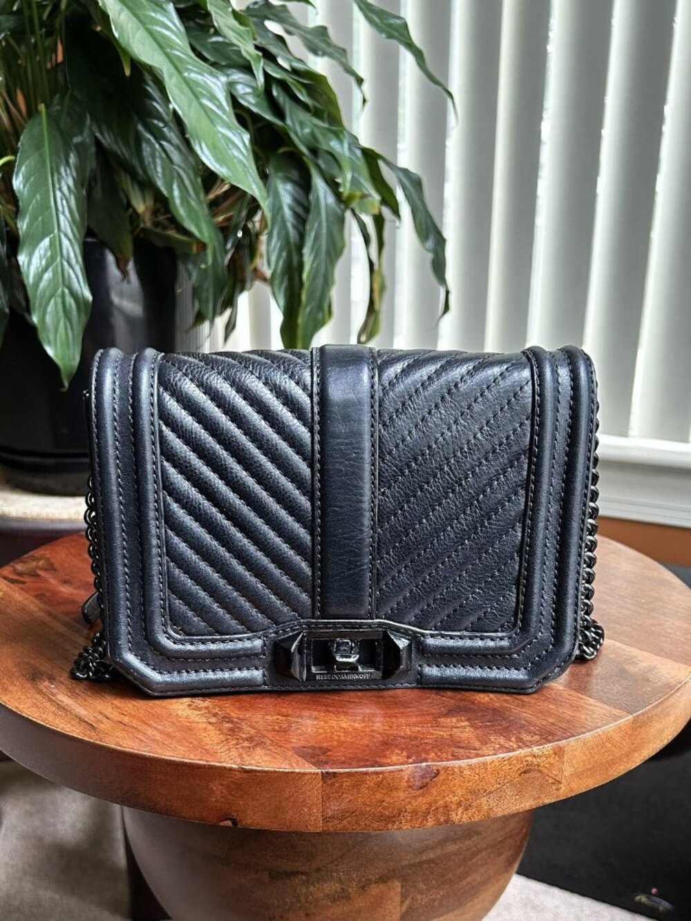 REBECCA MINKOFF Quilted Flap Shoulder Bag, Black
